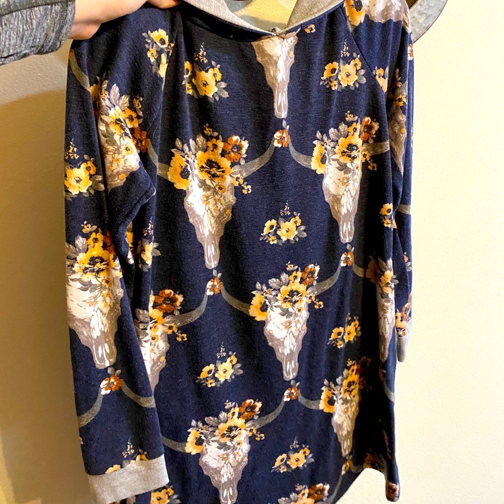 Southern Cow Skull Dream Long Sweater/Dress💖